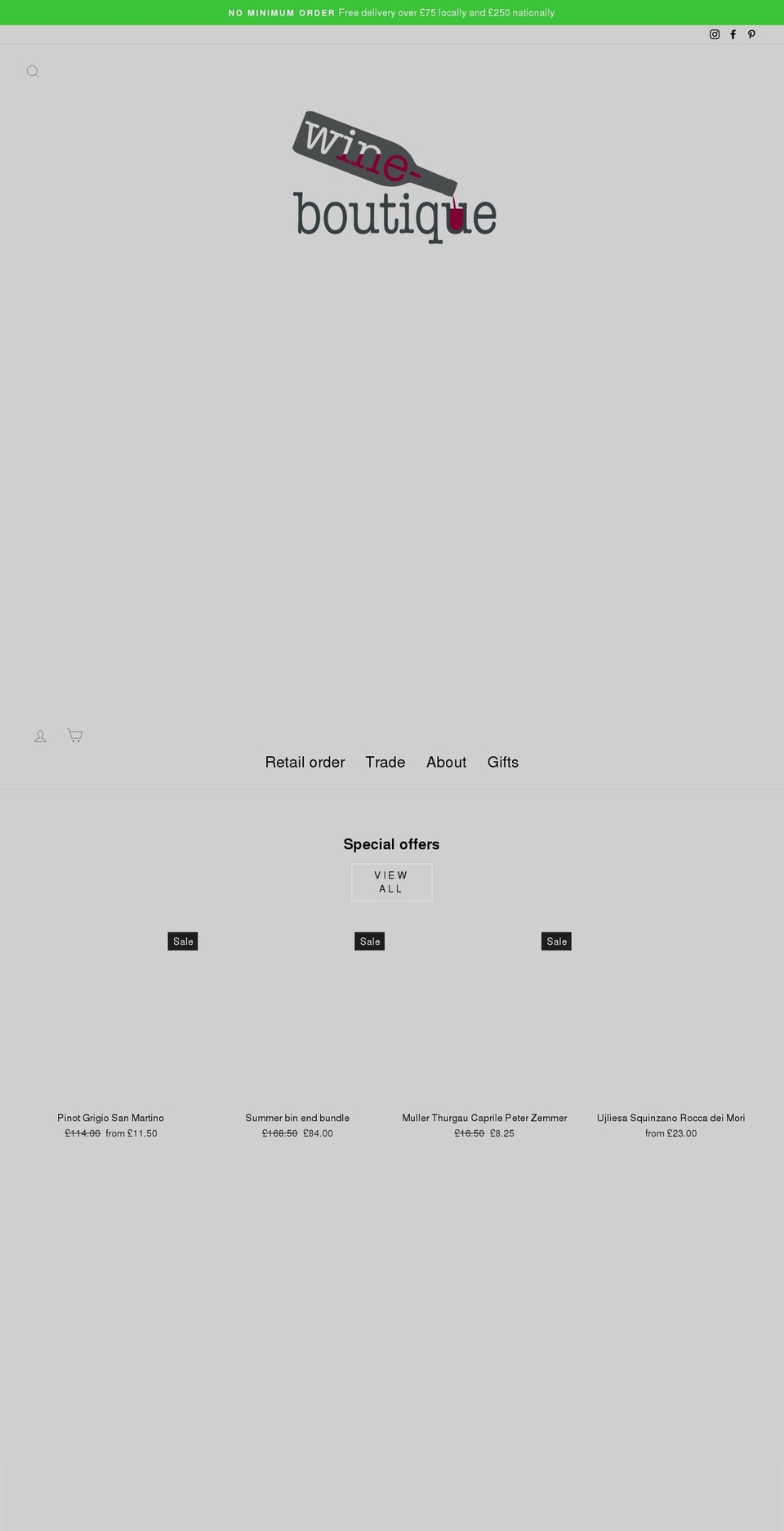 wine-boutique.co.uk shopify website screenshot