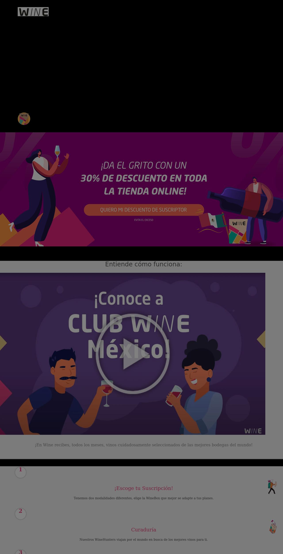 wine.com.mx shopify website screenshot