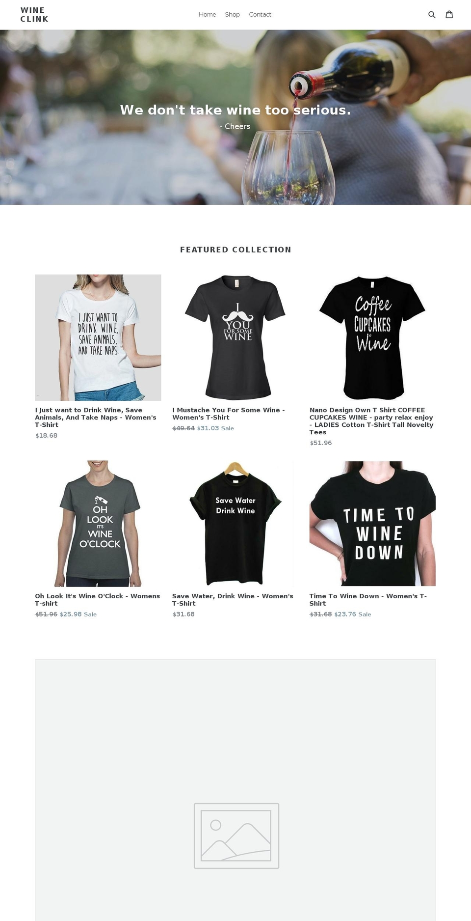 wineclink.com shopify website screenshot