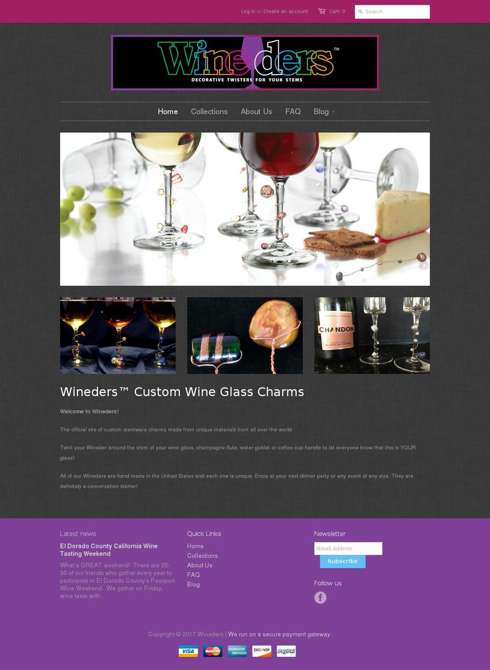 wineders.com shopify website screenshot