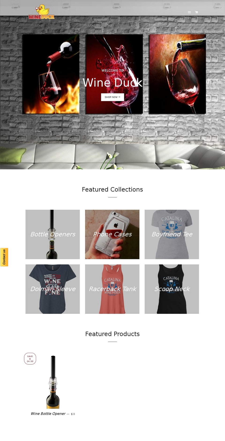 wineduck.com shopify website screenshot