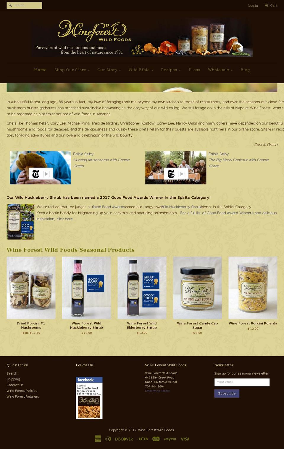 wineforest.com shopify website screenshot