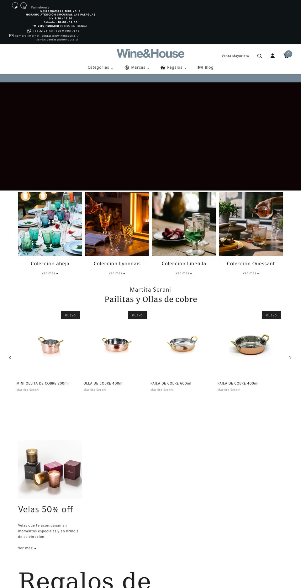 winehouse.cl shopify website screenshot