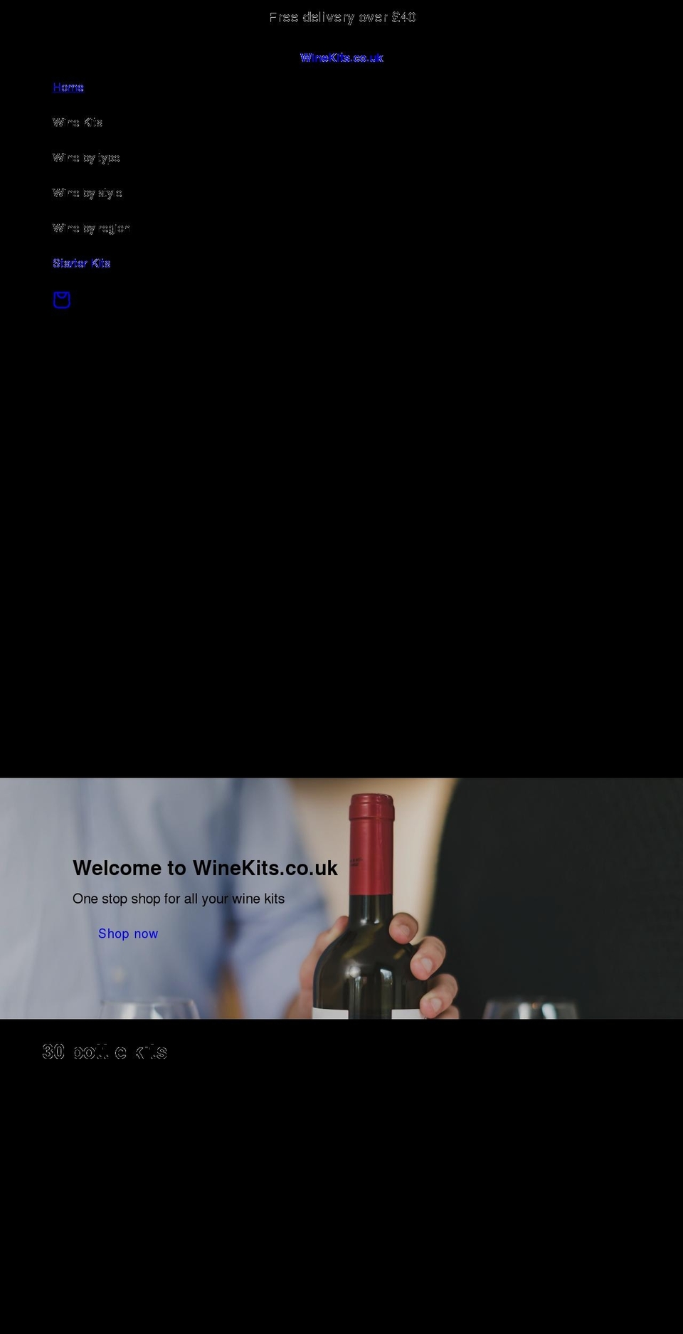 winekits.co.uk shopify website screenshot