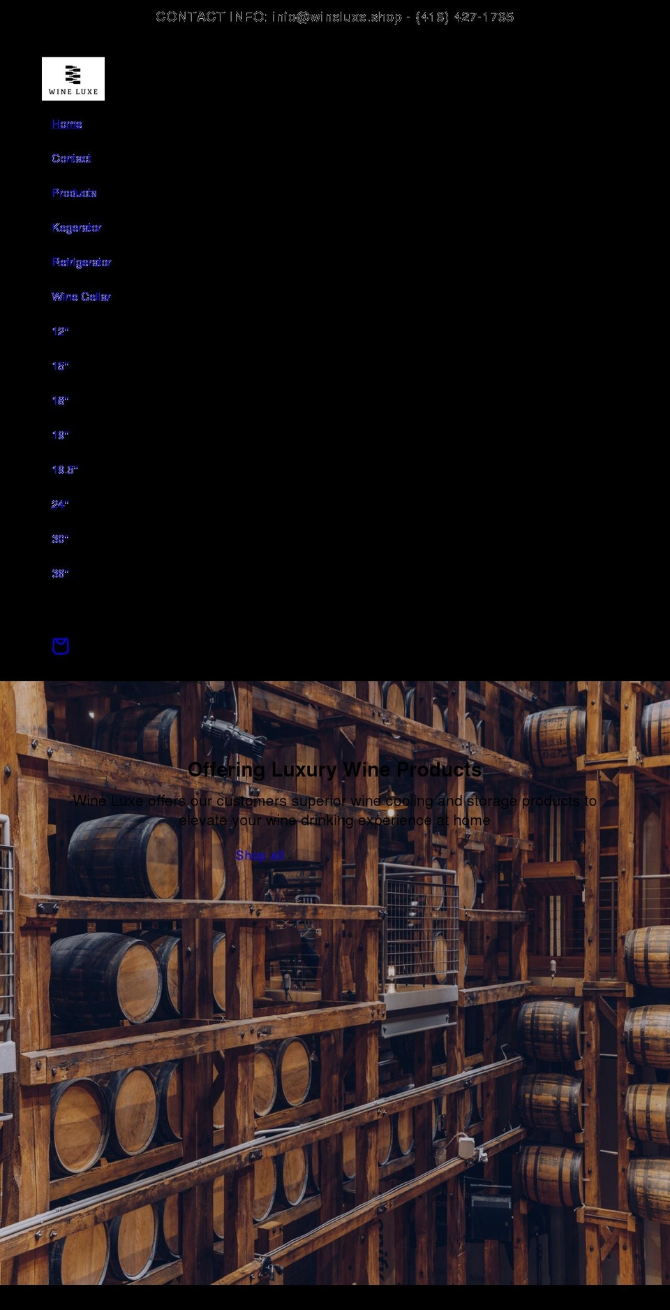 wineluxe.shop shopify website screenshot