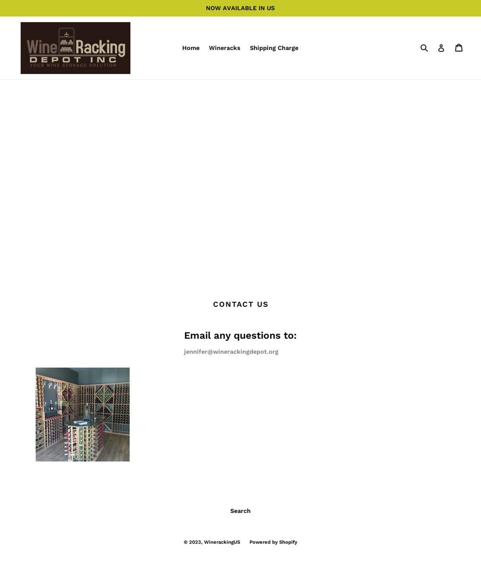 wineracking.org shopify website screenshot
