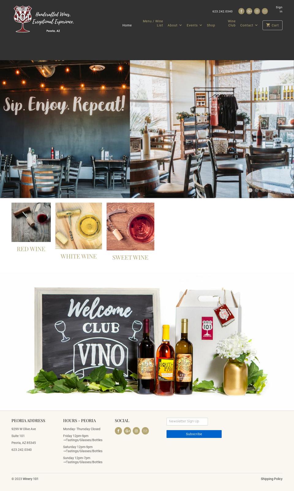 winery-101.myshopify.com shopify website screenshot