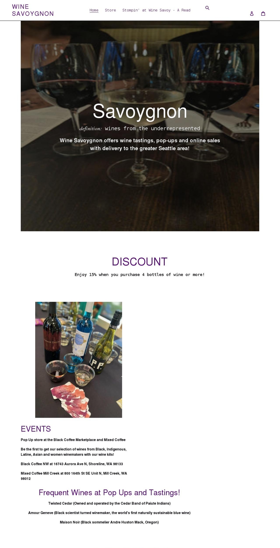 winesavoy.com shopify website screenshot
