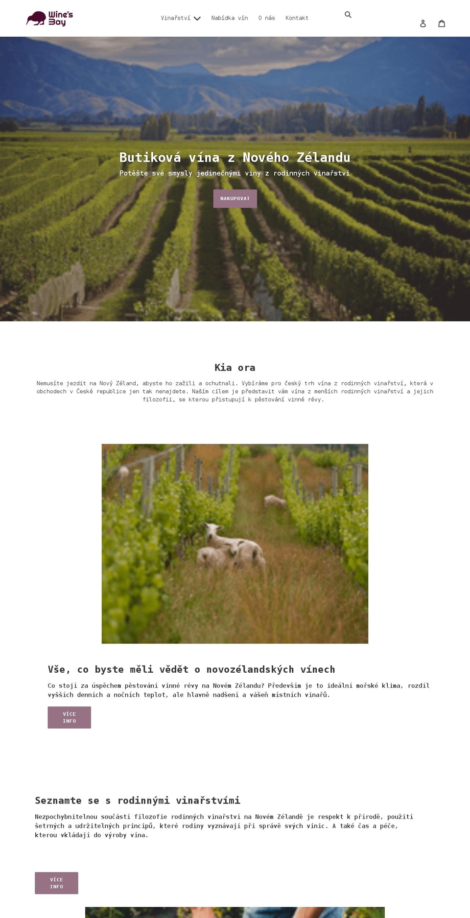 winesbay.com shopify website screenshot