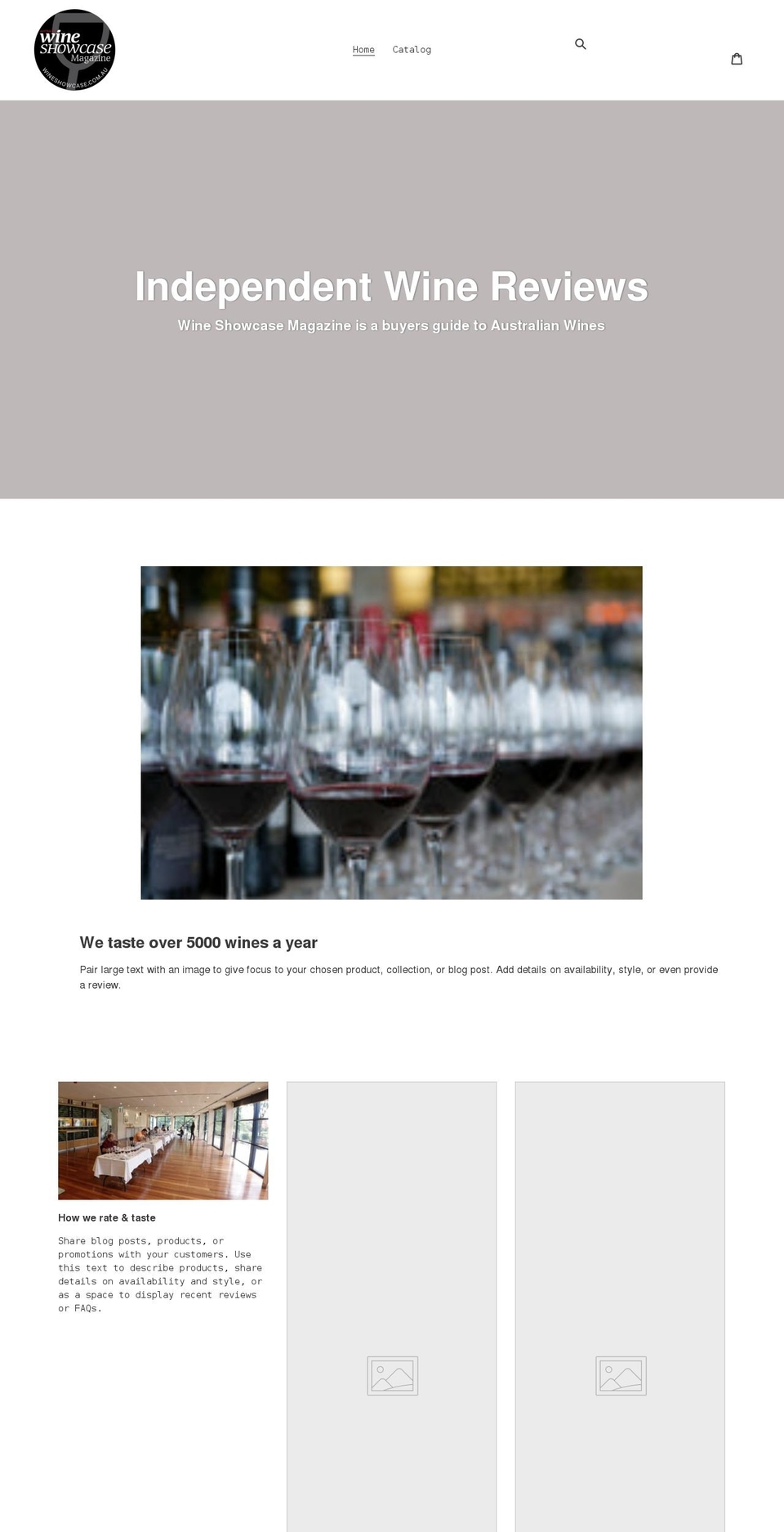 wineshowcase.shop shopify website screenshot