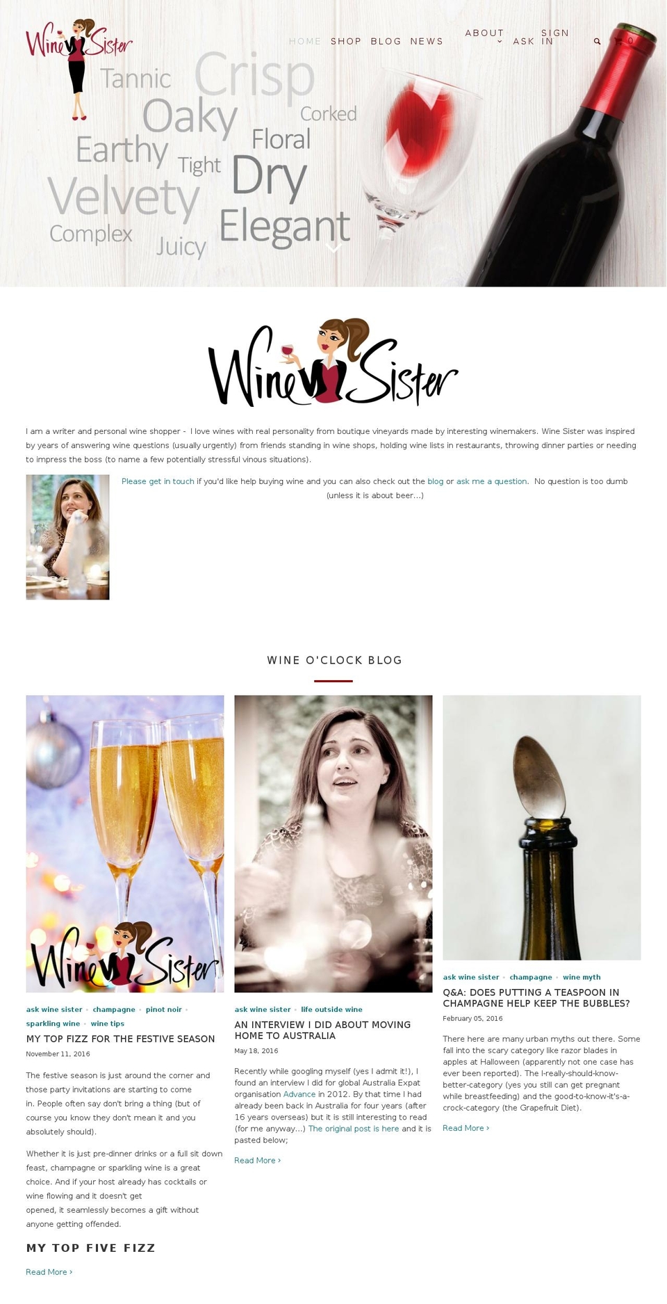 winesister.com.au shopify website screenshot