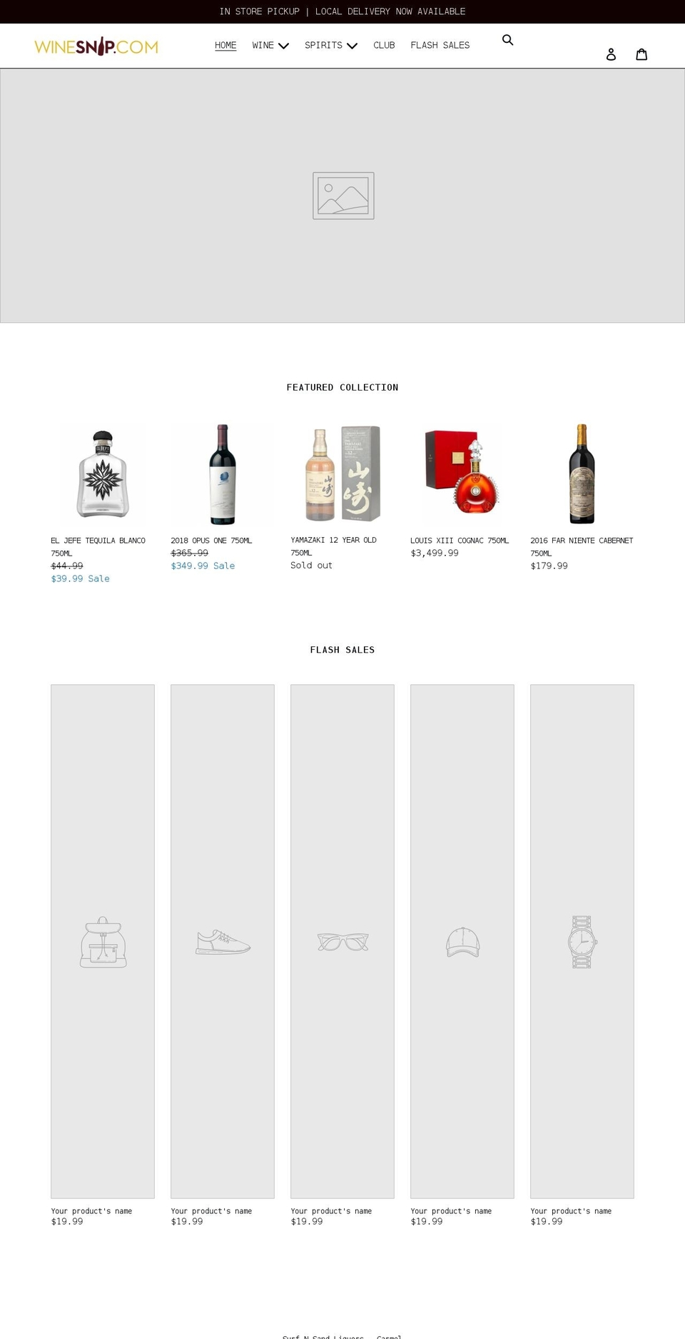 winesnip.com shopify website screenshot