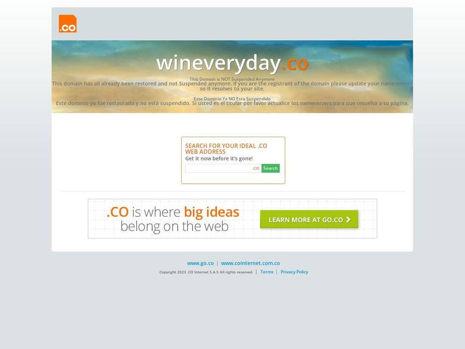 wineveryday.co shopify website screenshot