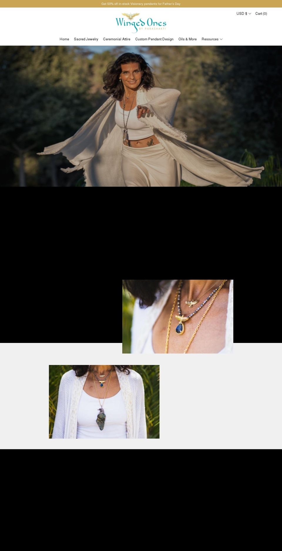 winged-ones.com shopify website screenshot