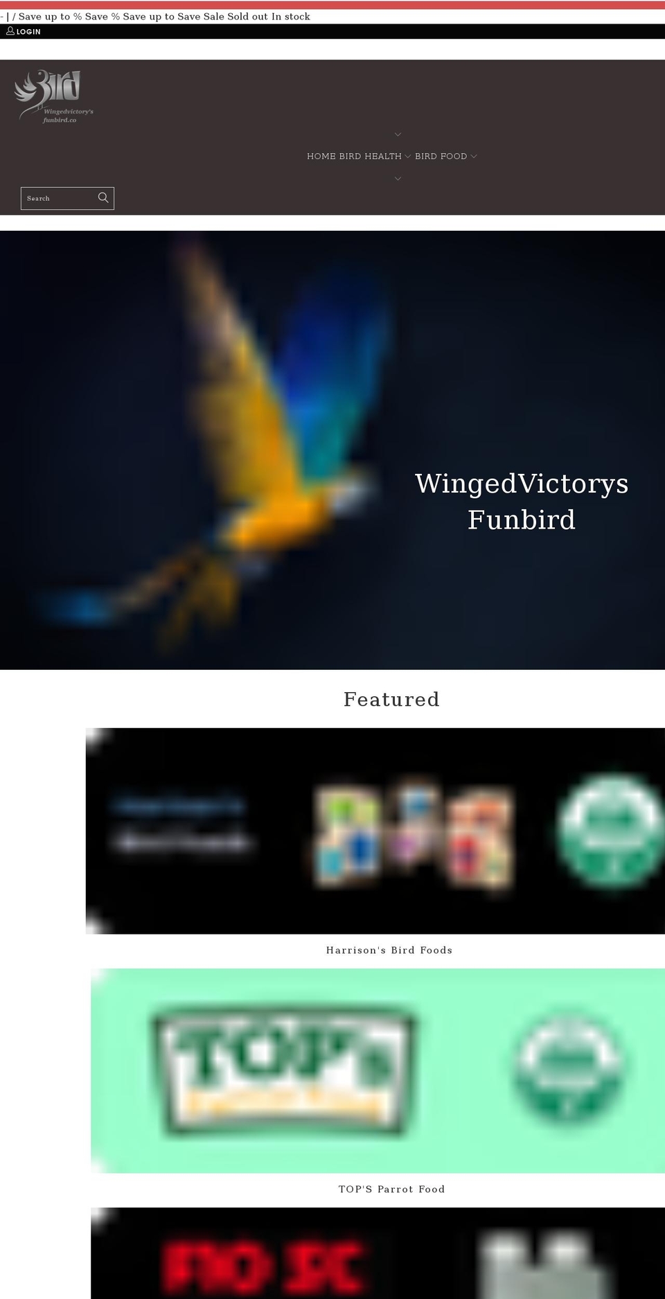 wingedvictorys.com shopify website screenshot