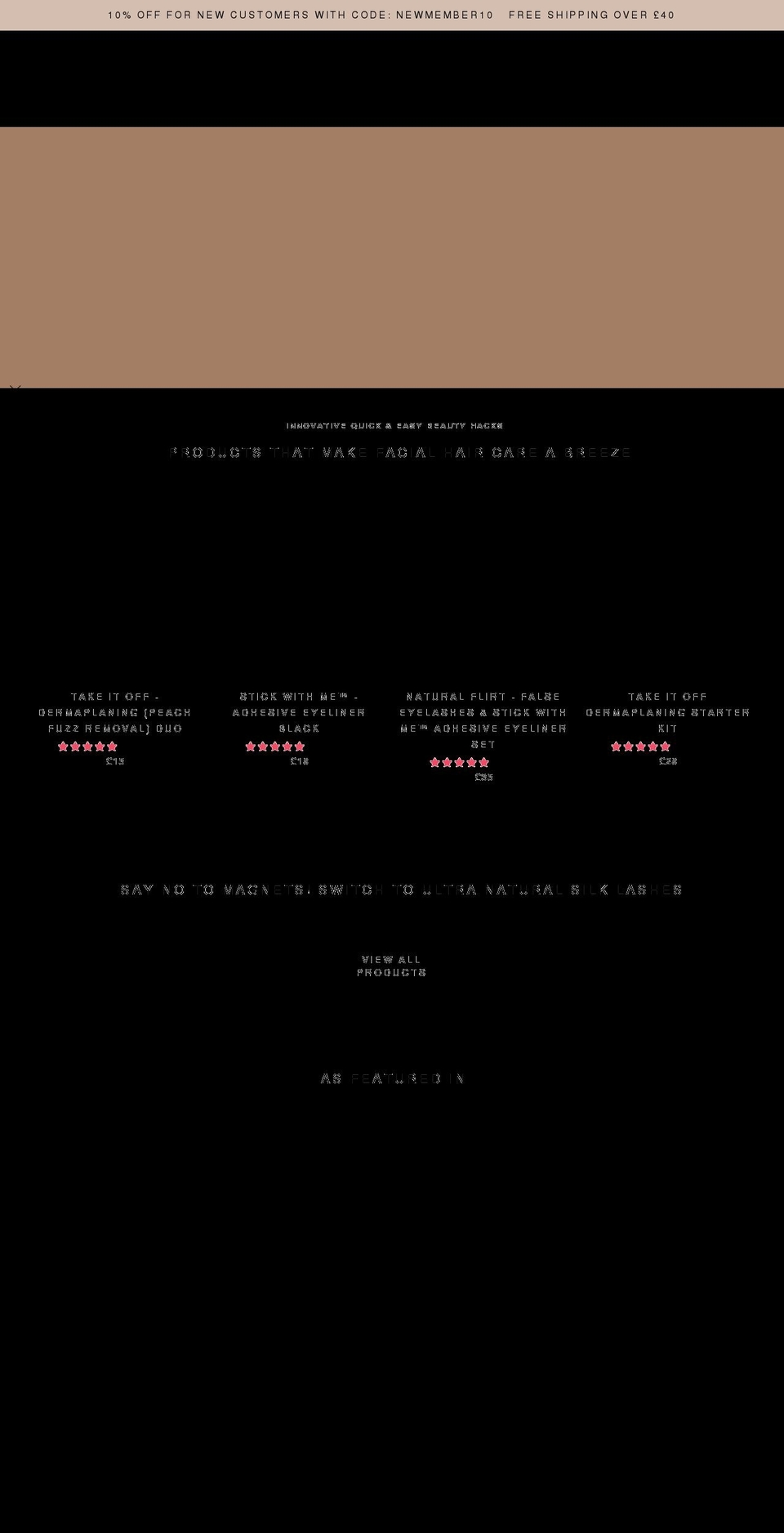 wingitcosmetics.com shopify website screenshot