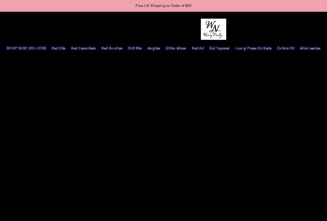 wingnailz.com shopify website screenshot