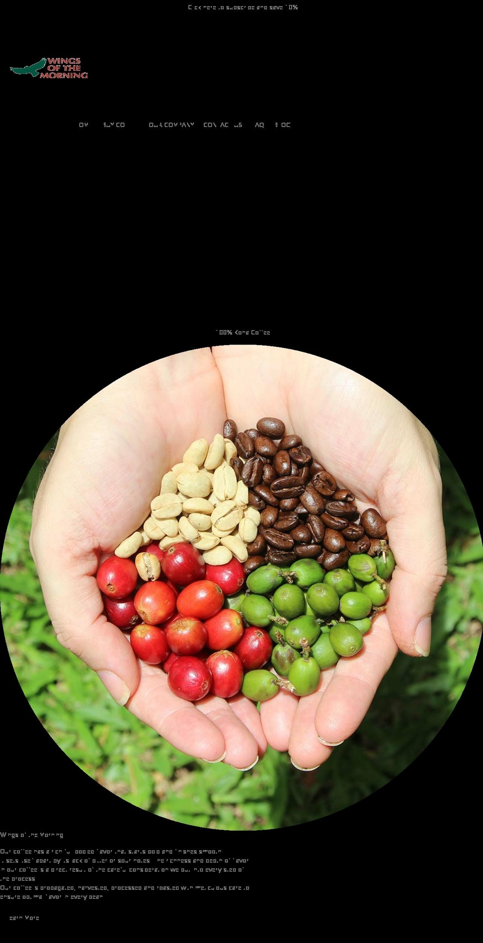 wingskonacoffee.com shopify website screenshot