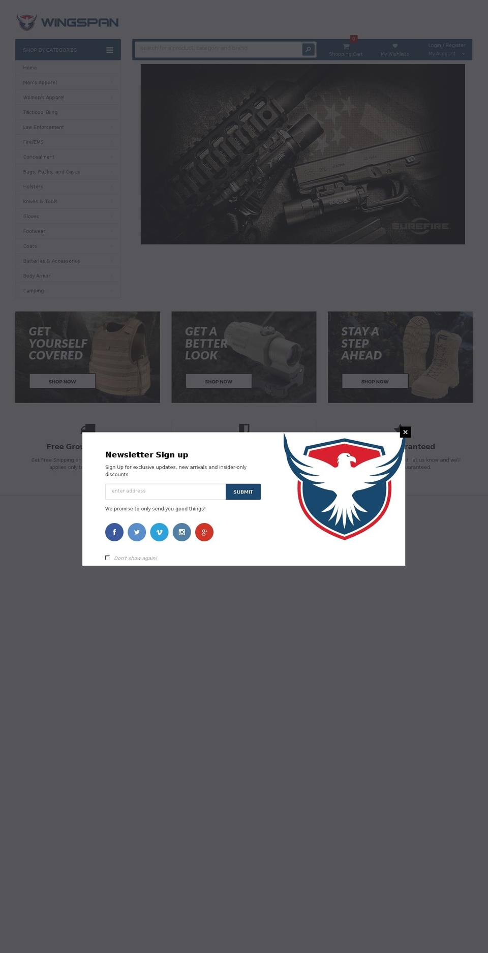 minimart-theme-source Shopify theme site example wingspangear.com