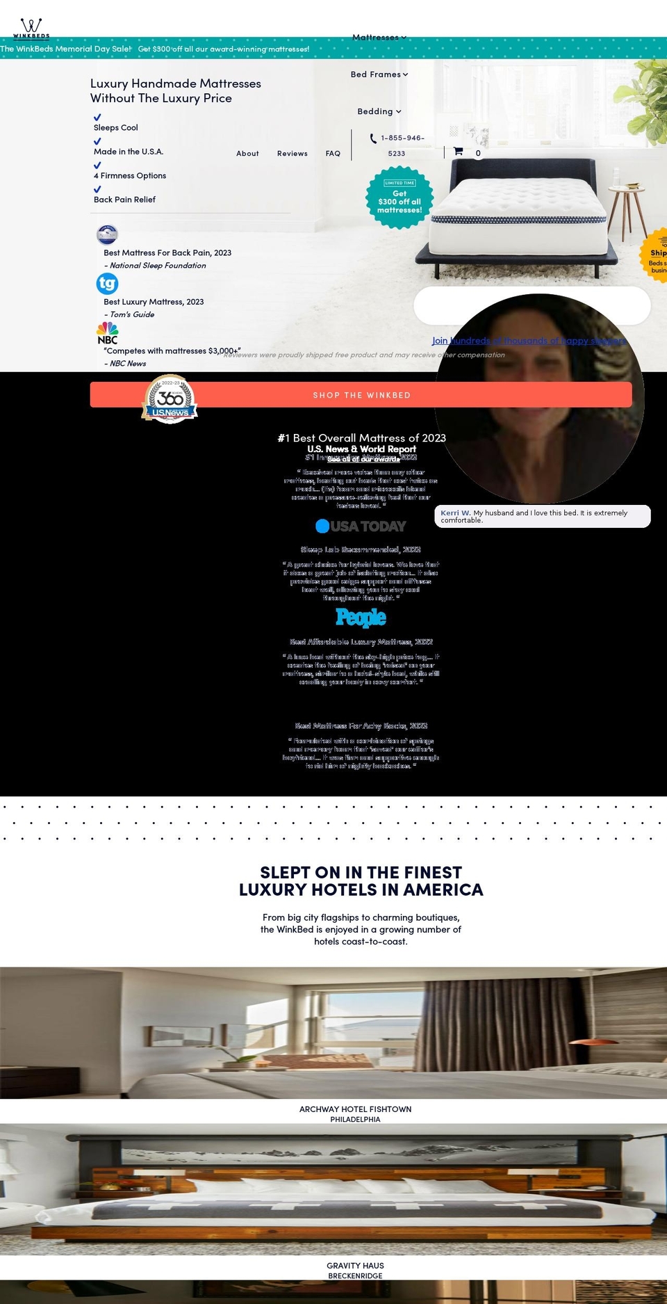 winkbeds.com shopify website screenshot