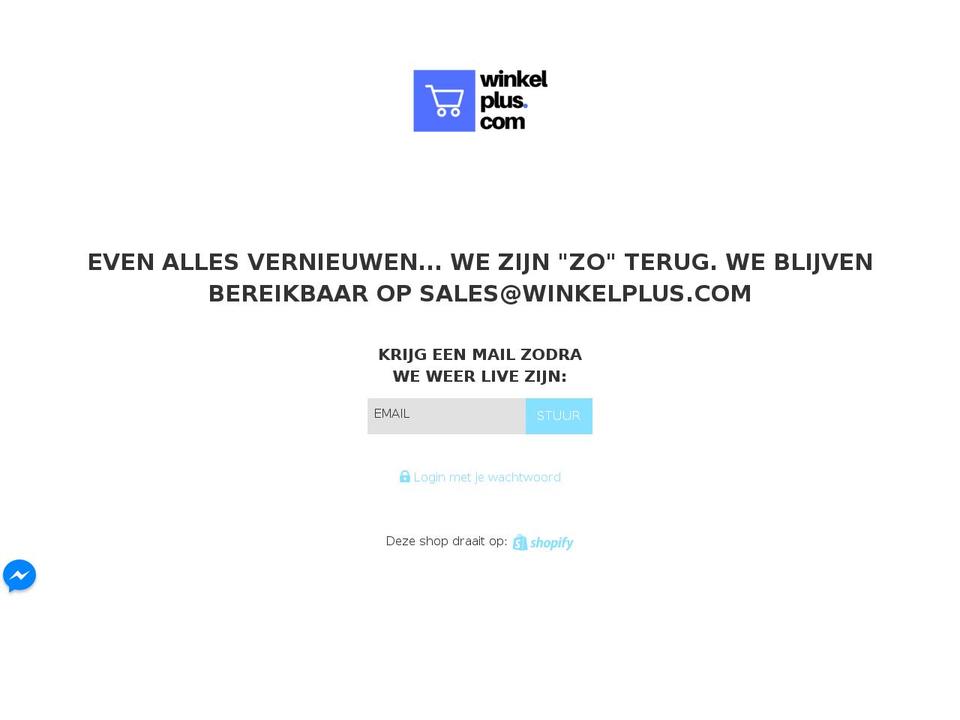 winkelplus.com shopify website screenshot