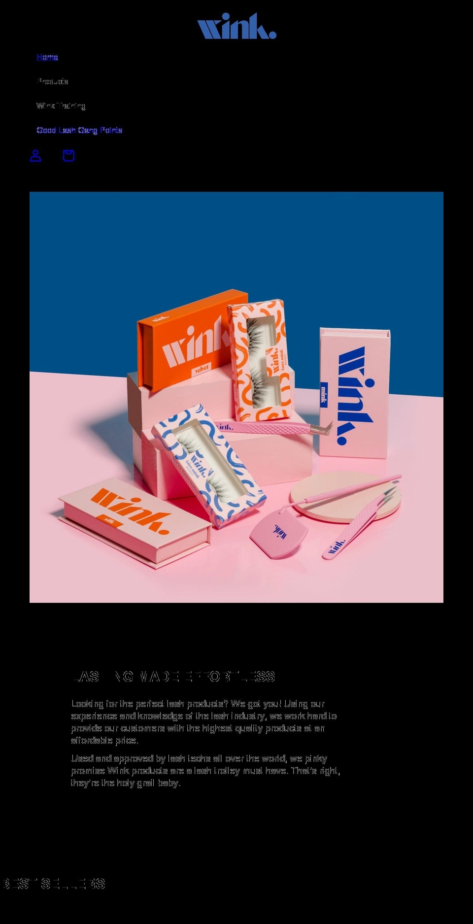 winklashstore.com shopify website screenshot