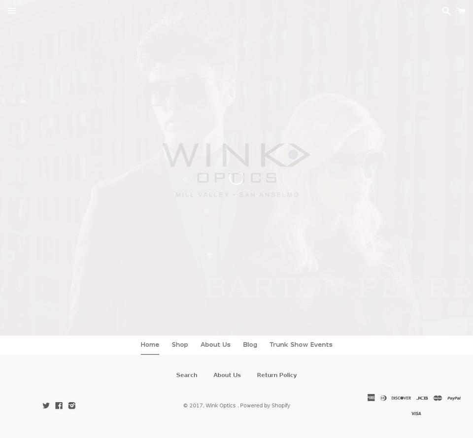 winkoptics.com shopify website screenshot