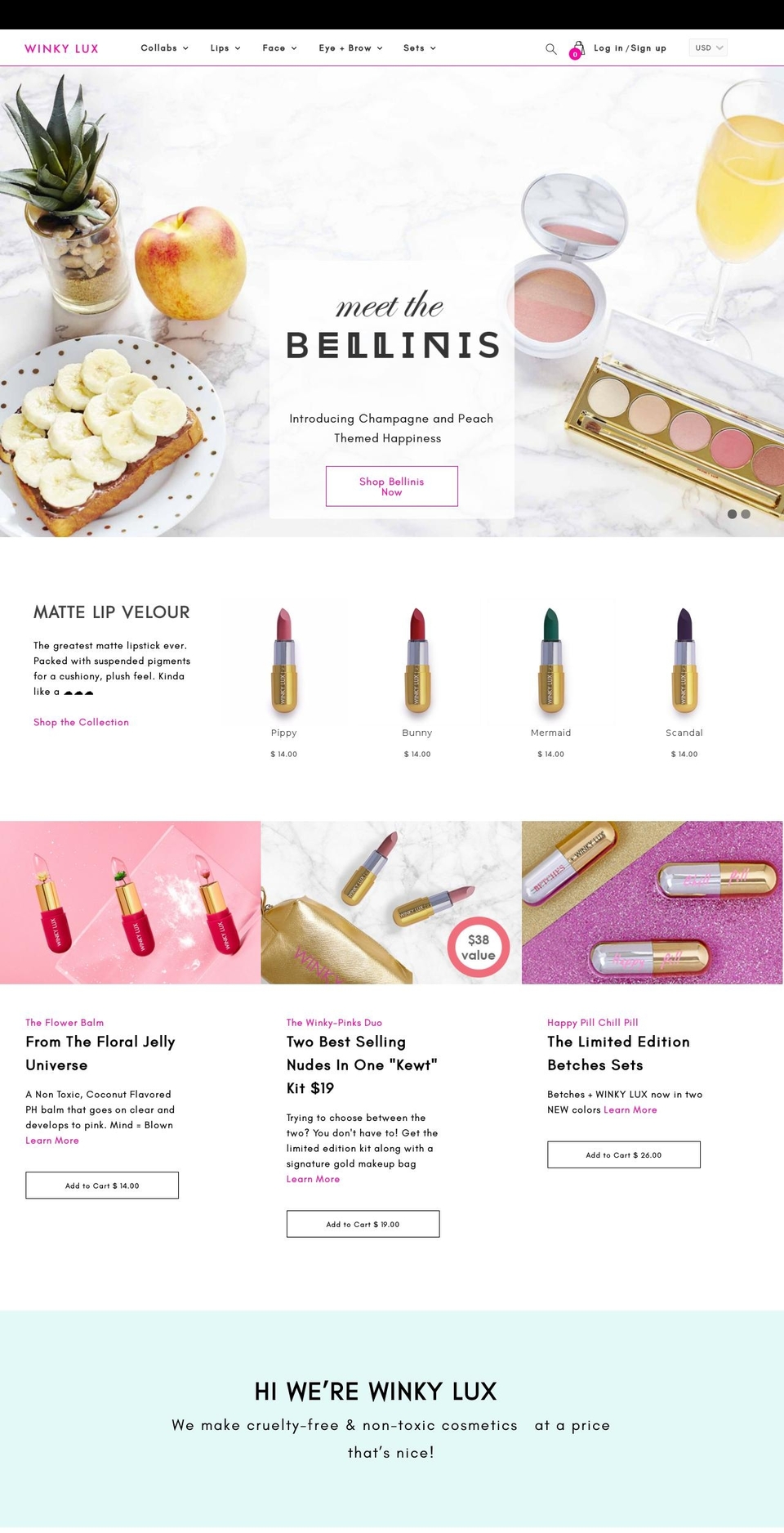 Production Shopify theme site example winkylux.com
