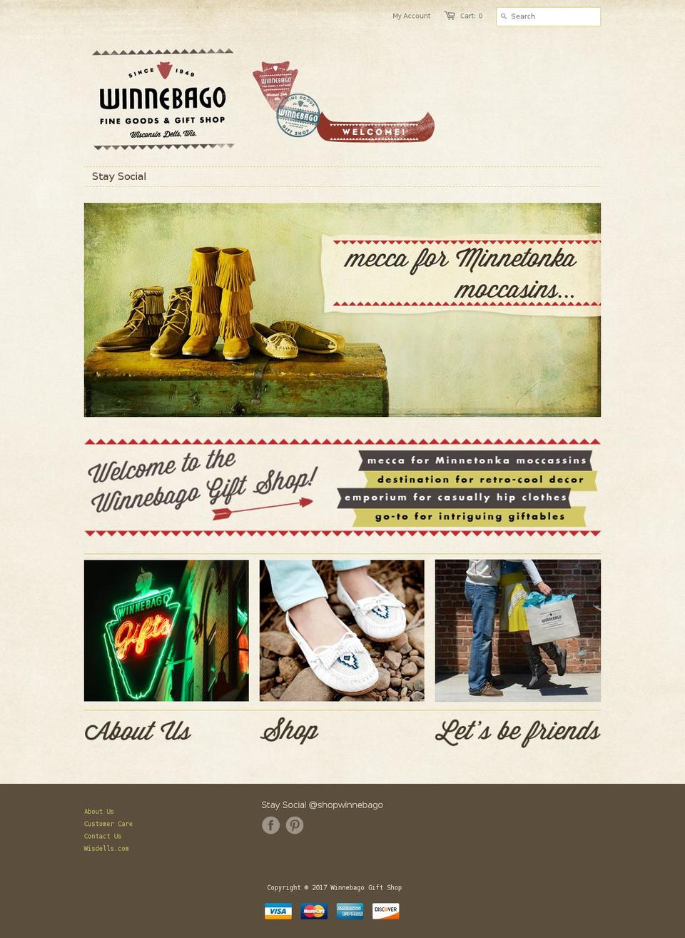 winnebagogiftshop.com shopify website screenshot