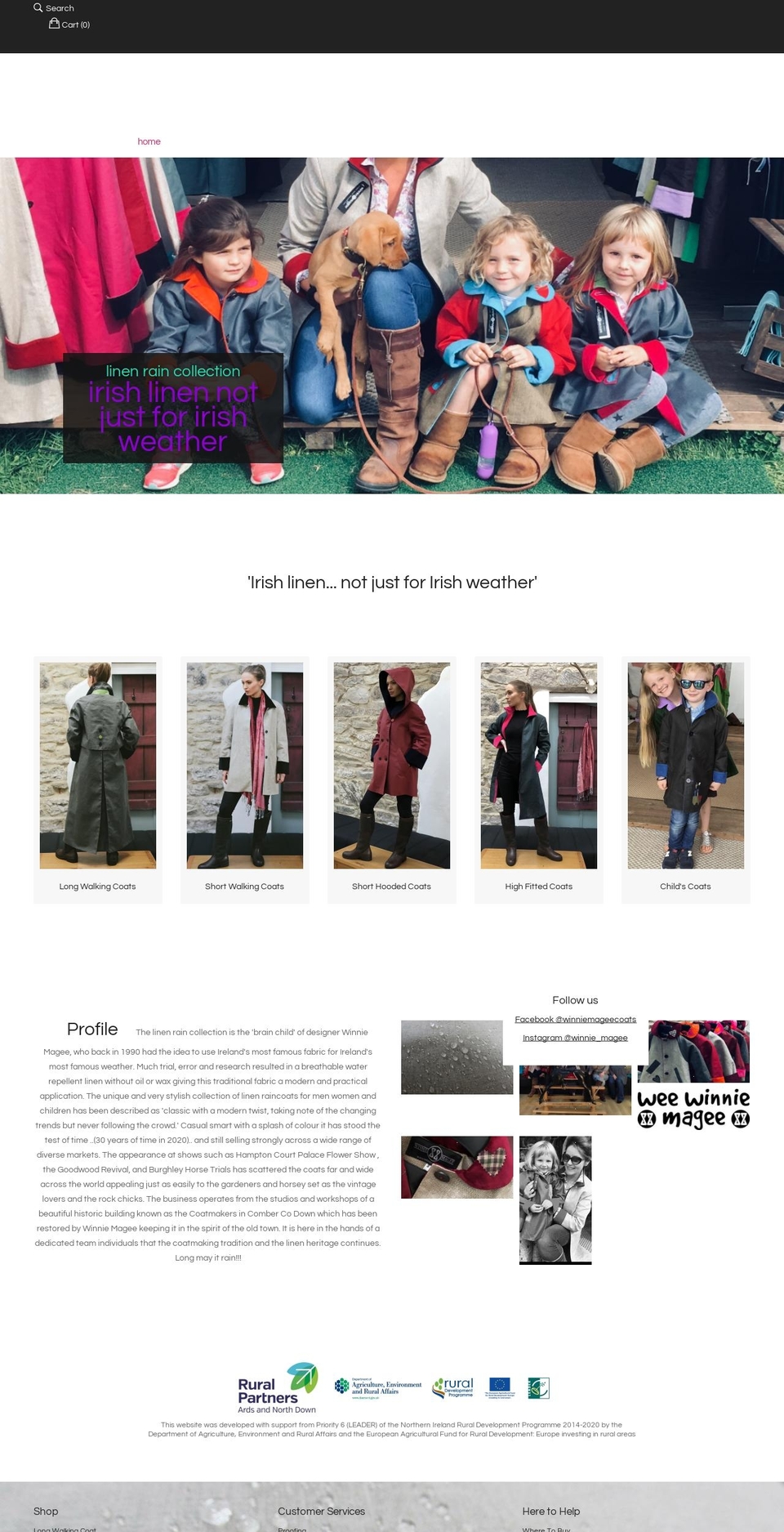 winniemagee.com shopify website screenshot