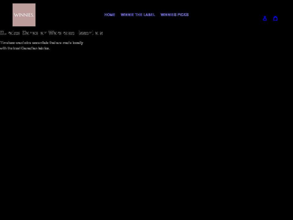 winniesonline.ca shopify website screenshot