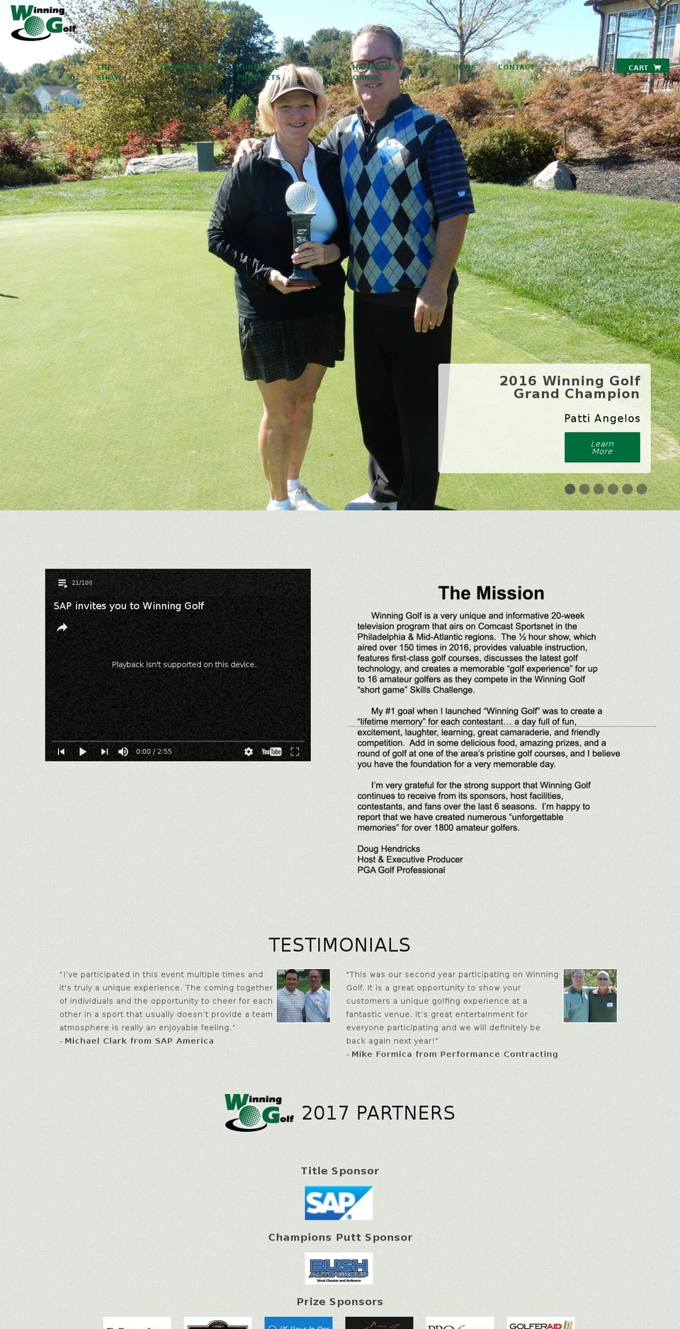 winninggolftv.com shopify website screenshot