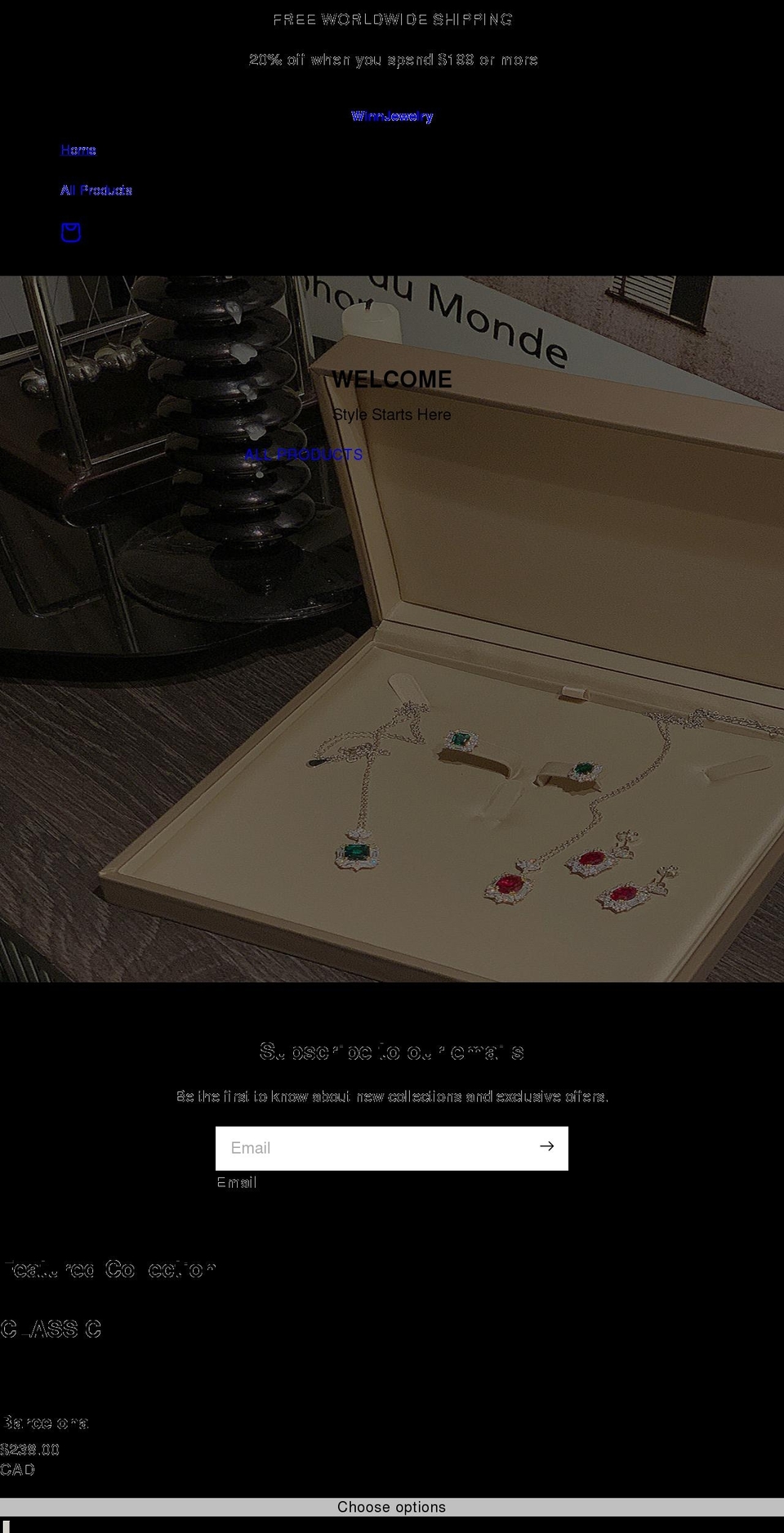 winnjewelry.com shopify website screenshot