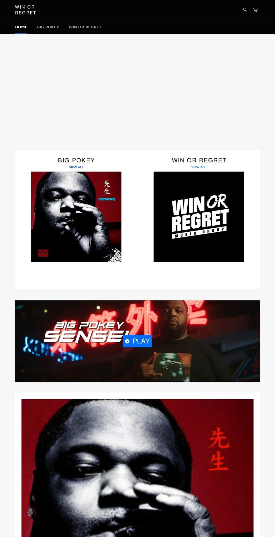 winorregret.com shopify website screenshot