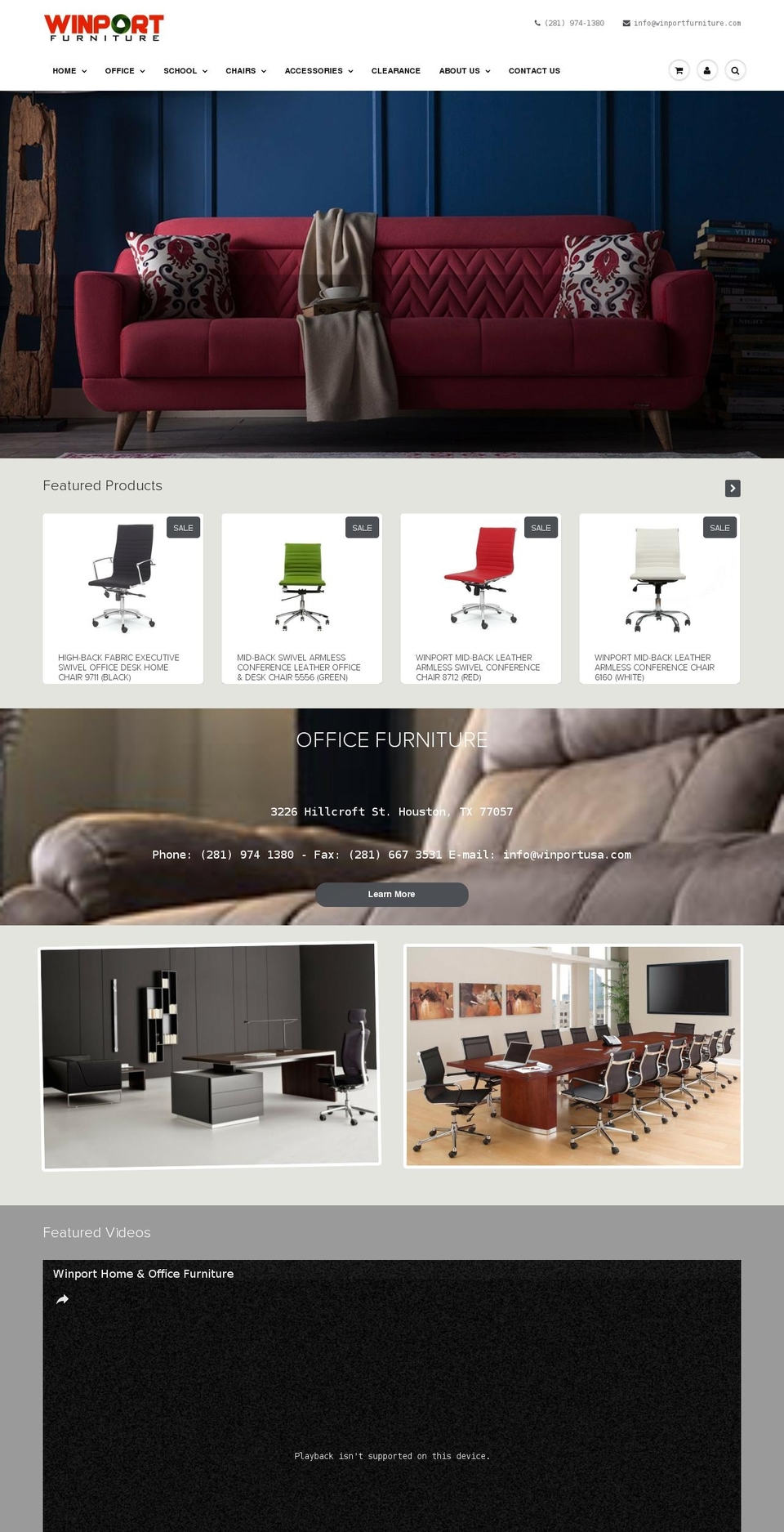 winportfurniture.com shopify website screenshot