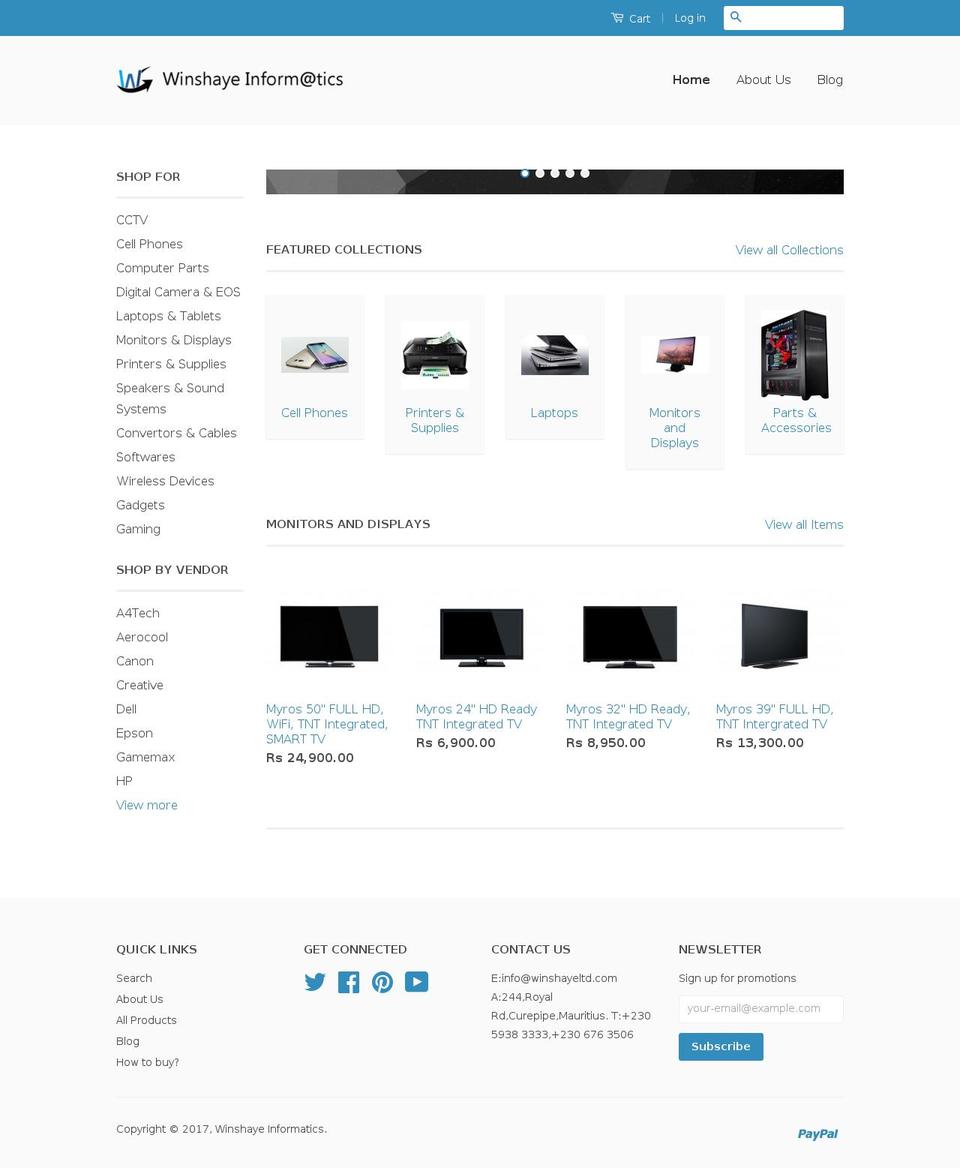 winshayeltd.com shopify website screenshot
