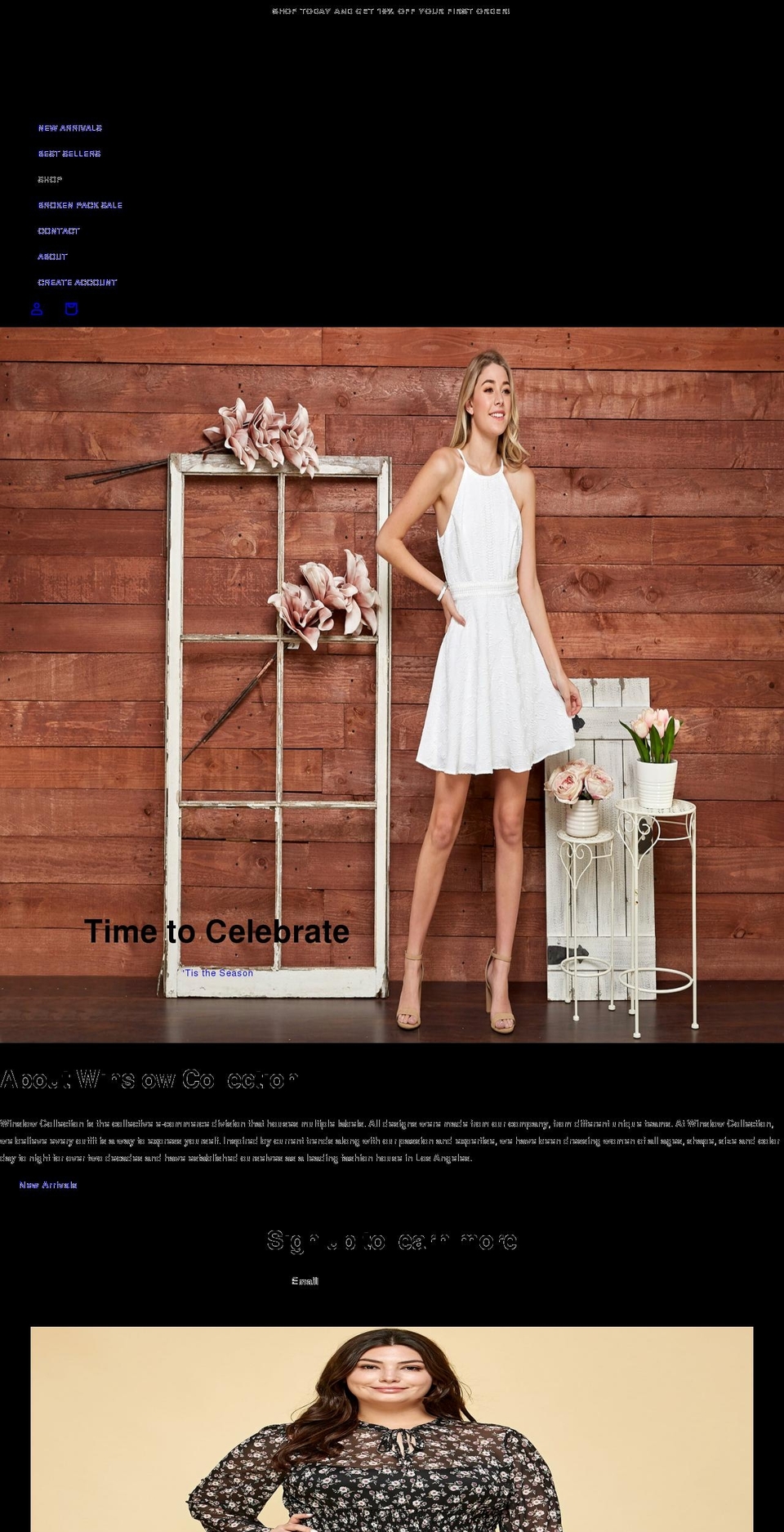 winslowcollection.com shopify website screenshot