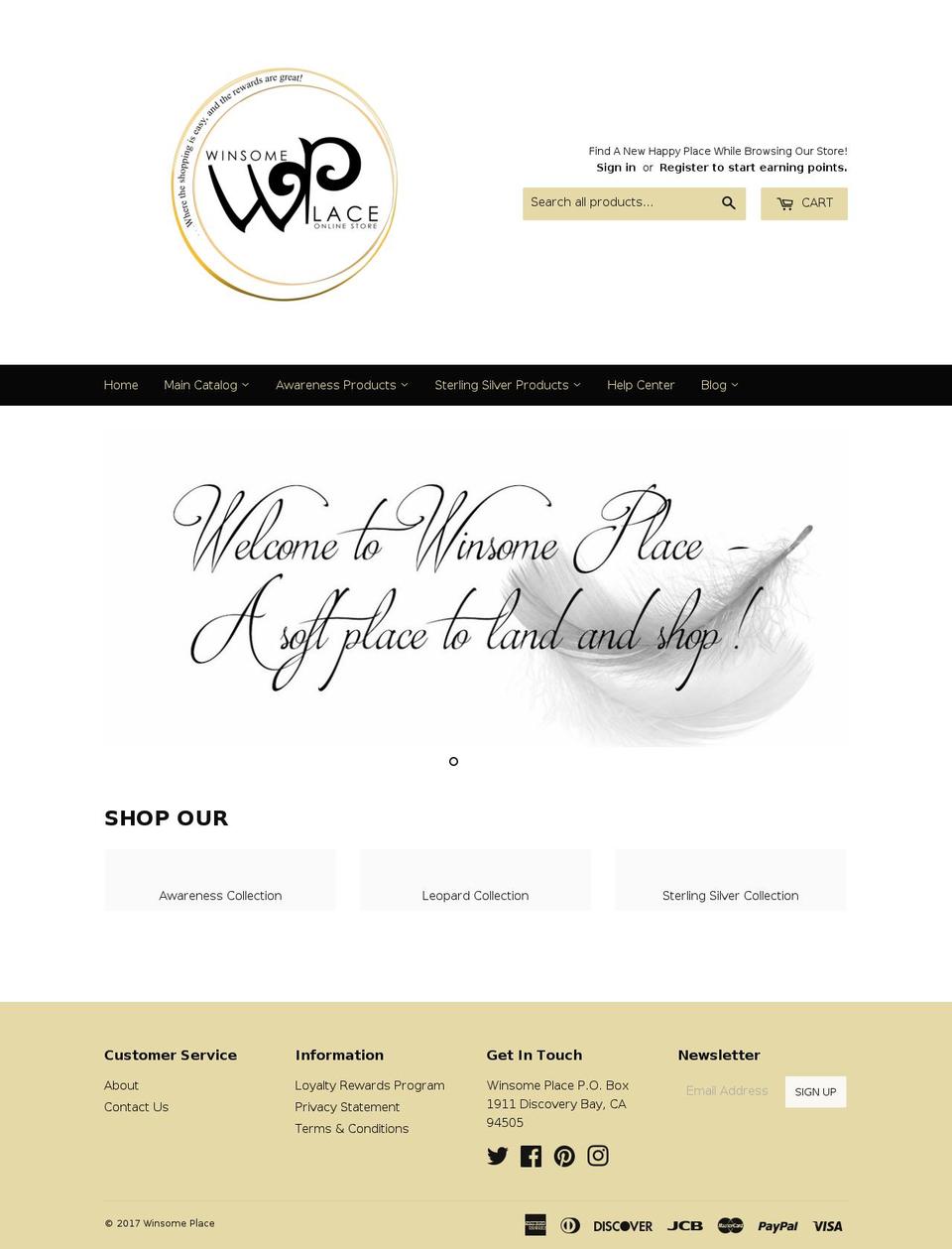 winsomeplace.com shopify website screenshot