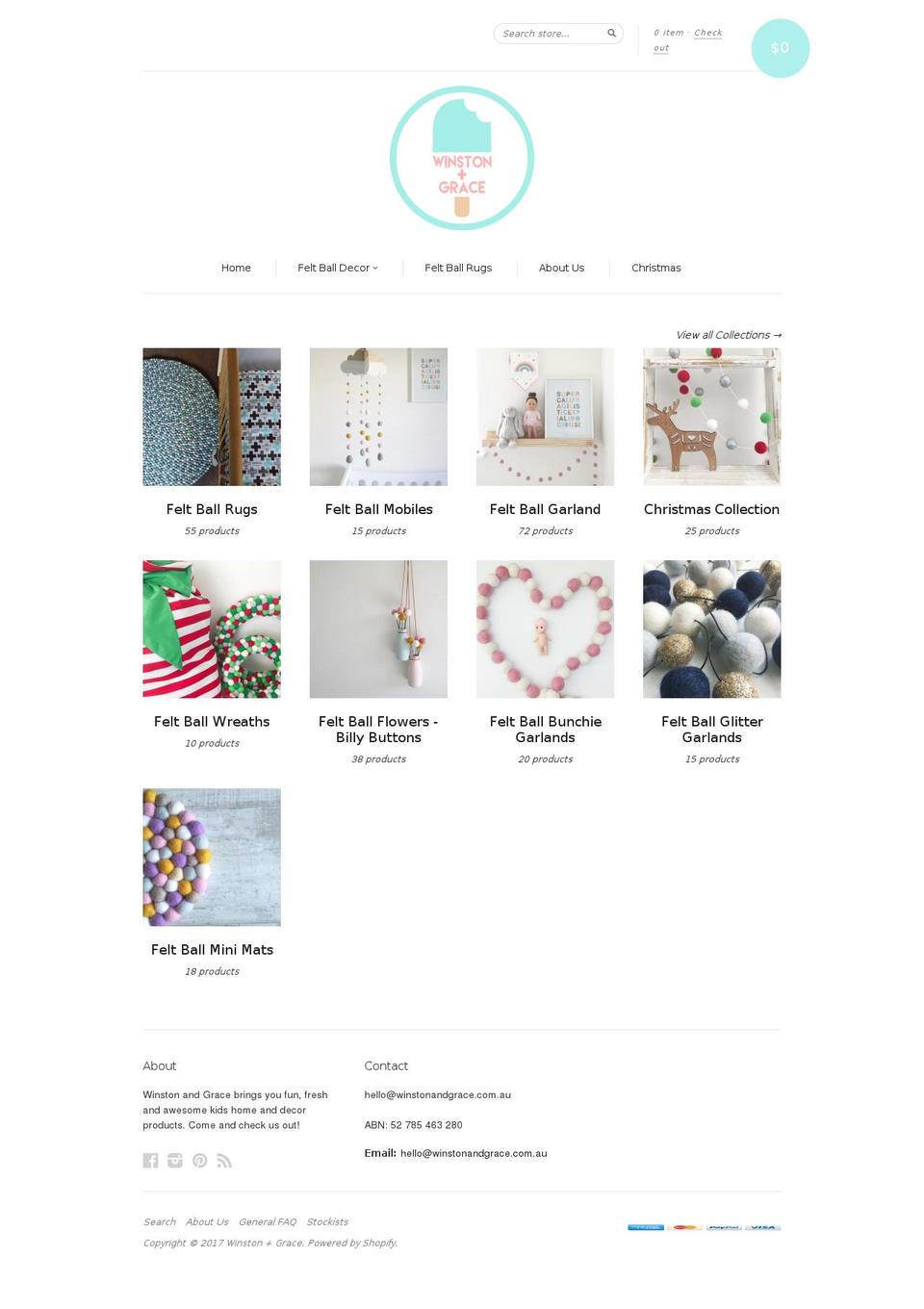 winstonandgrace.com shopify website screenshot