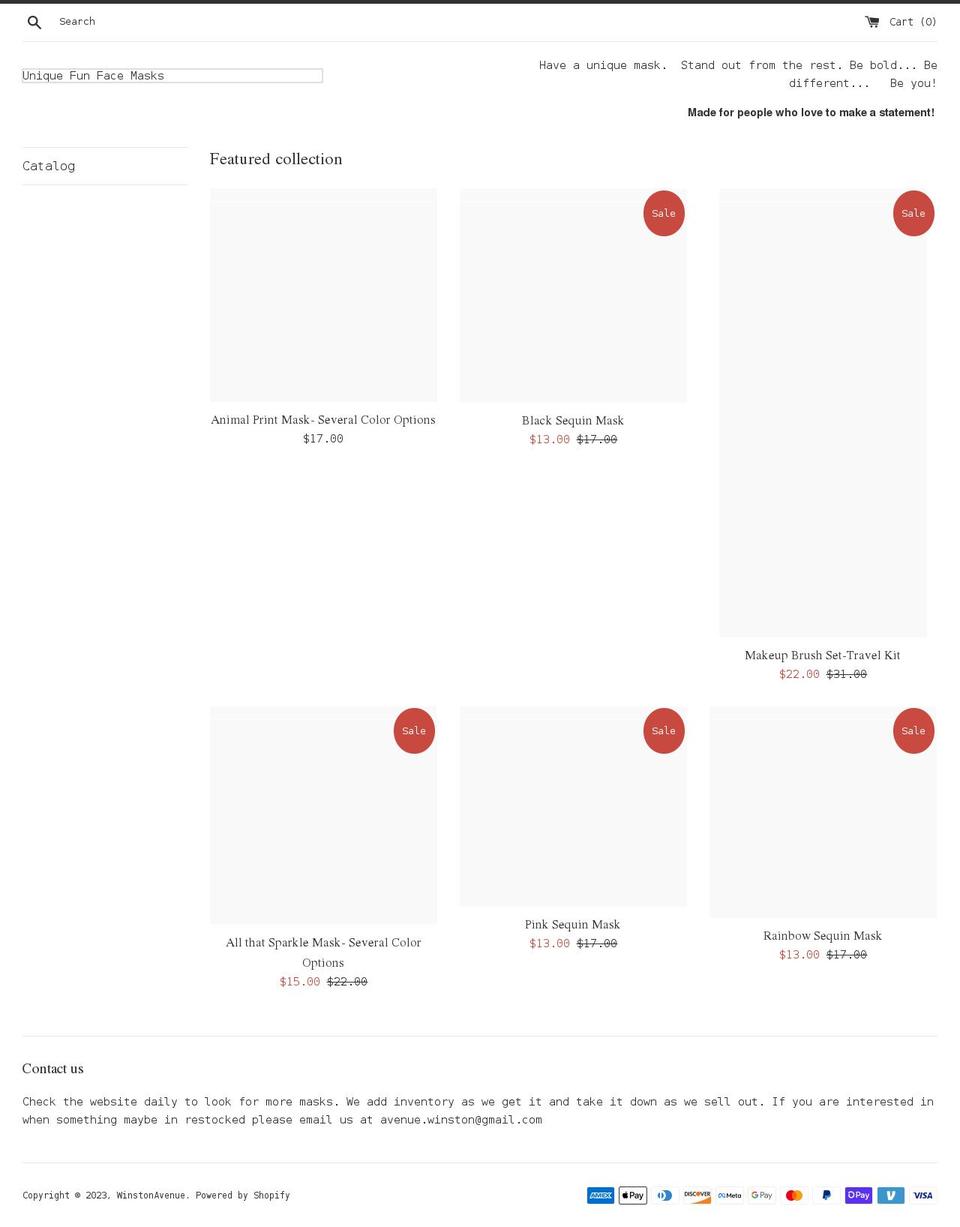 winstonavenue.com shopify website screenshot