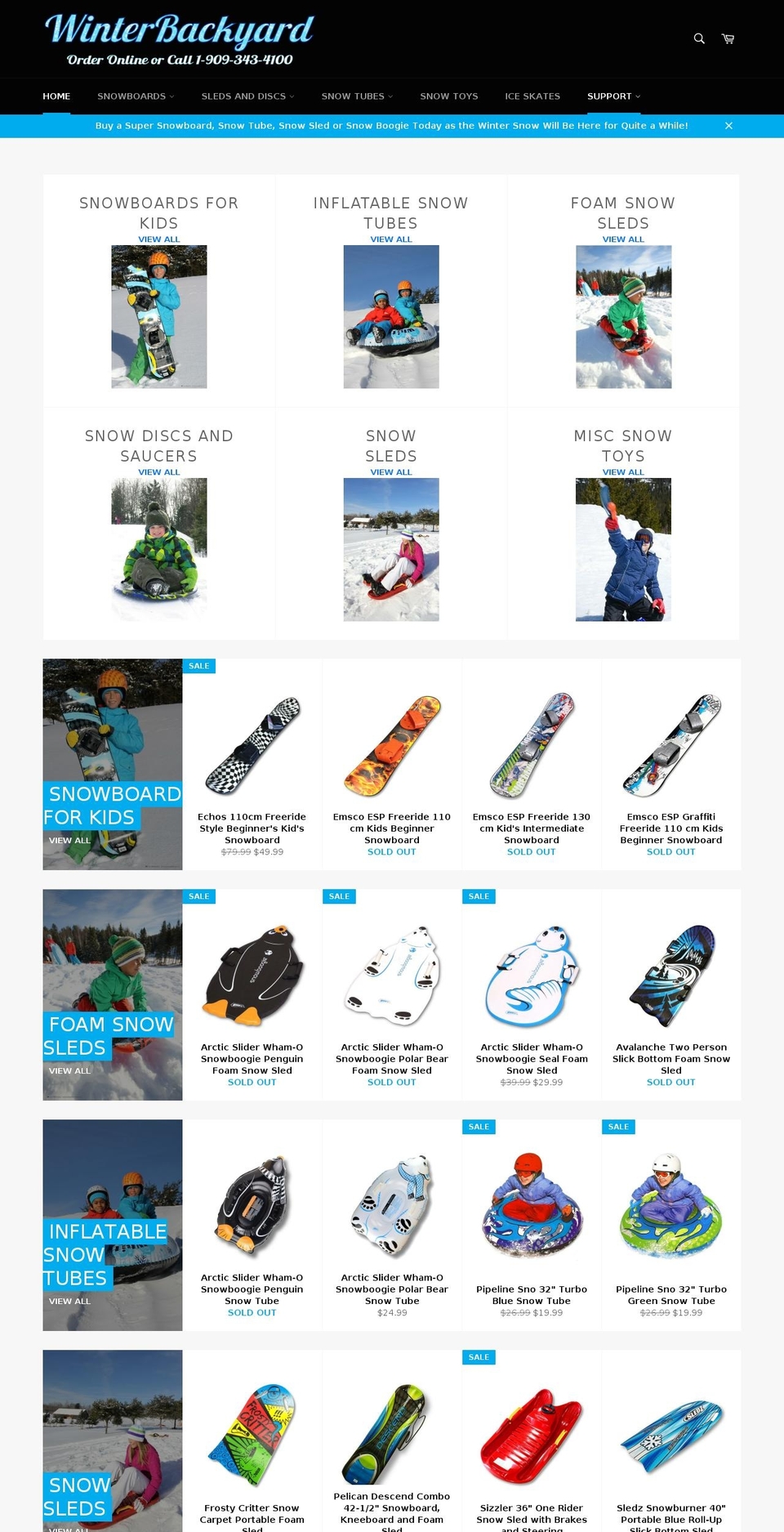 winterbackyard.com shopify website screenshot