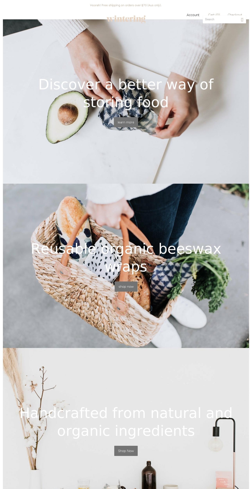 wintering.com.au shopify website screenshot