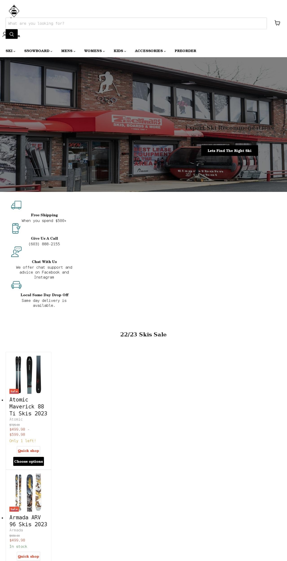 winteriscalling.com shopify website screenshot