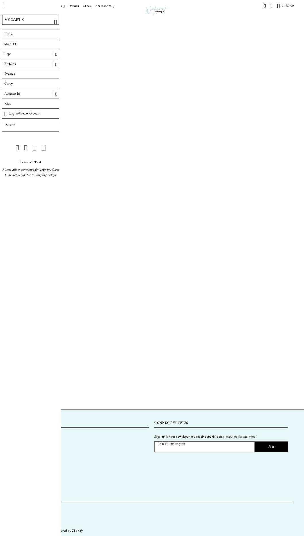 wintermintboutique.com shopify website screenshot