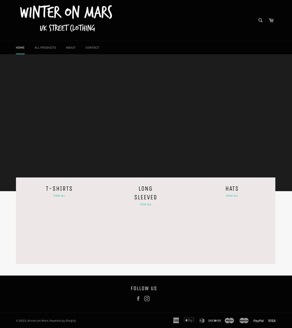 winteronmarsclothing.com shopify website screenshot