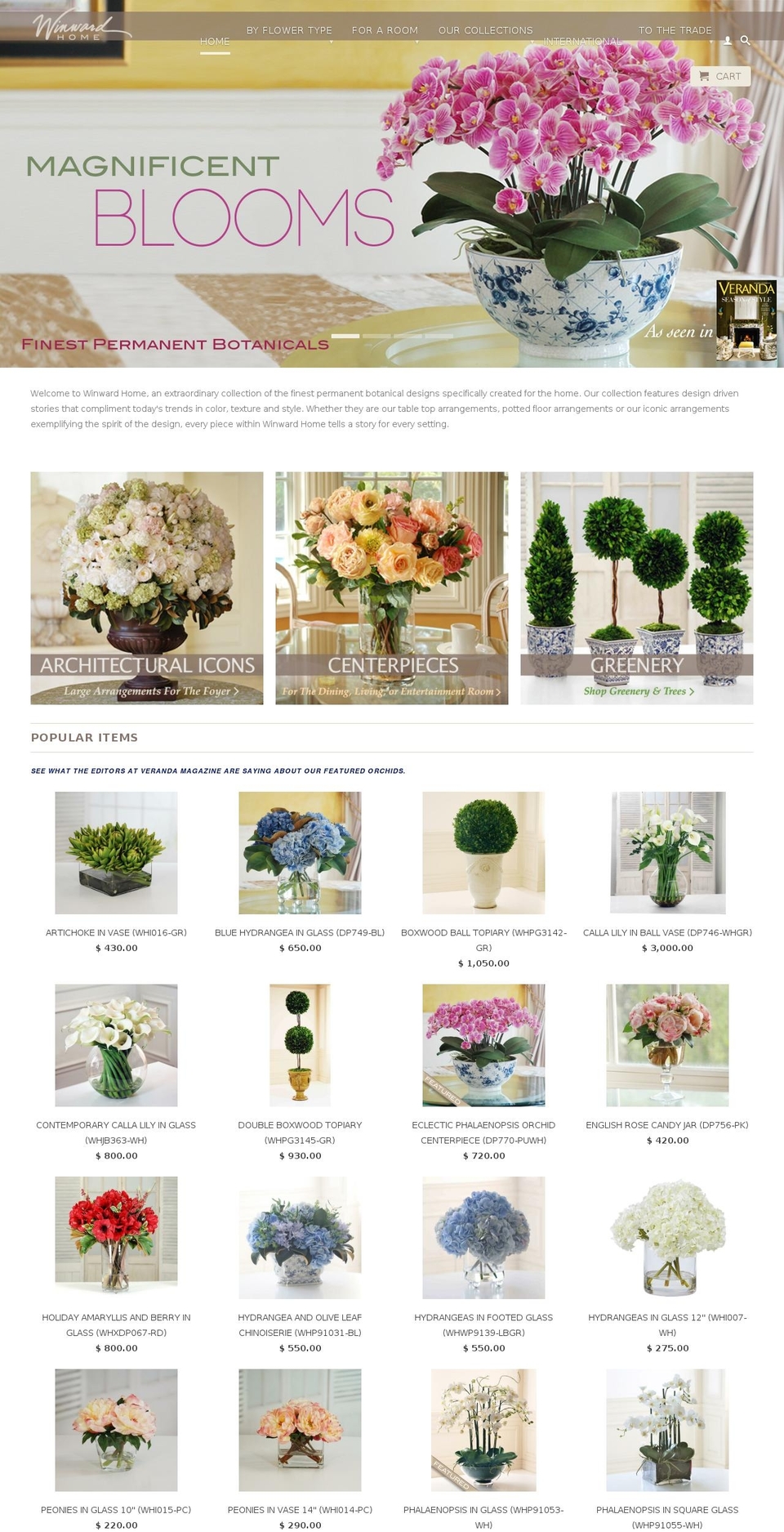 winwardhome.com shopify website screenshot