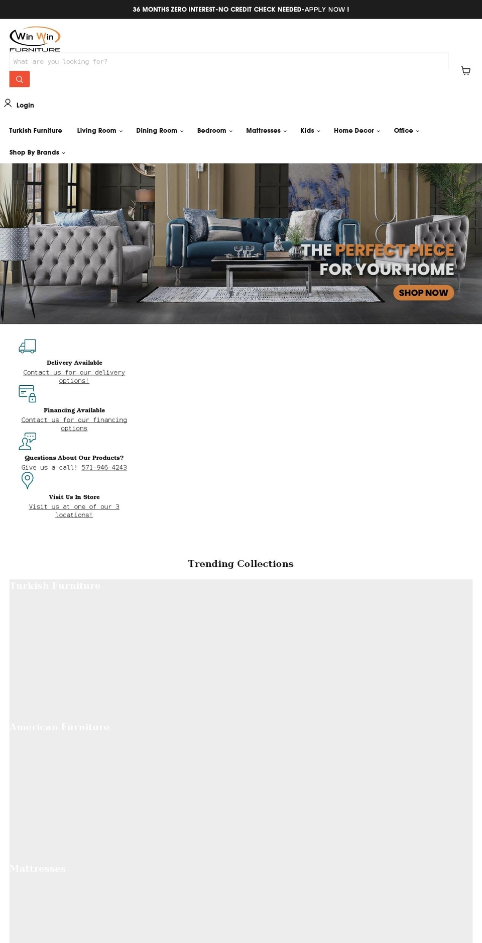 winwinfurn.com shopify website screenshot