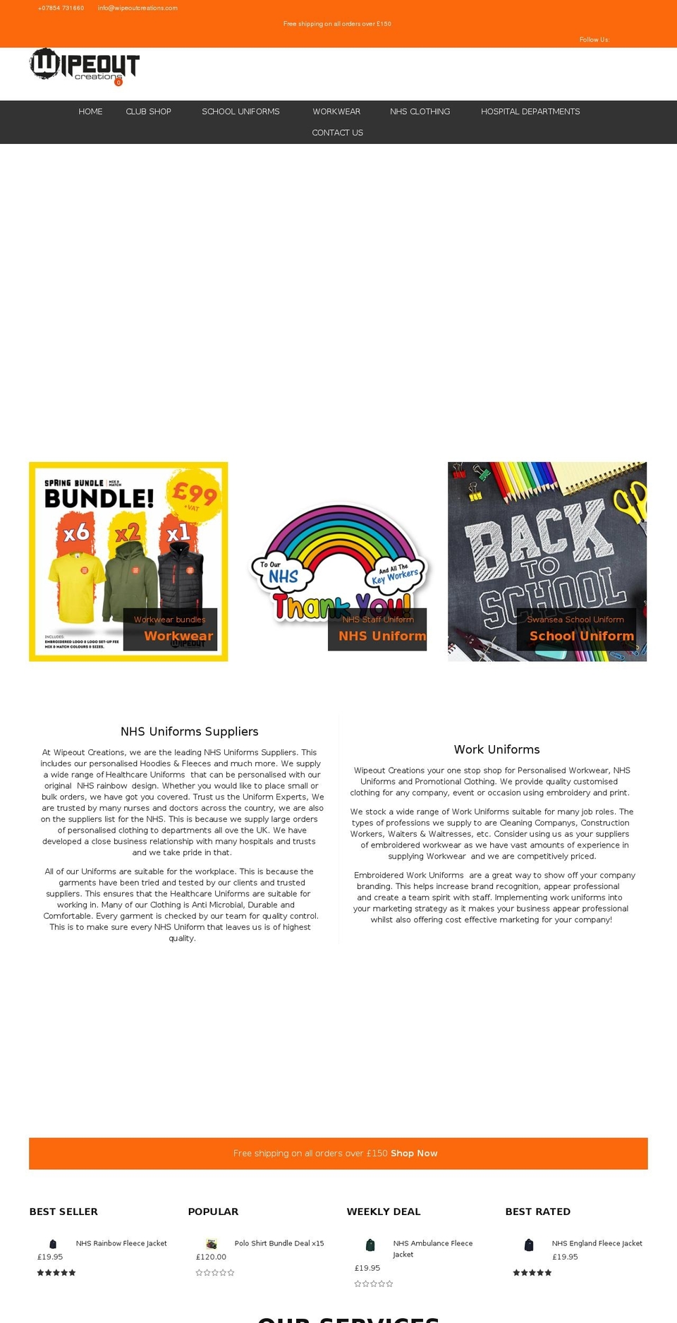 wipeoutcreations.com shopify website screenshot