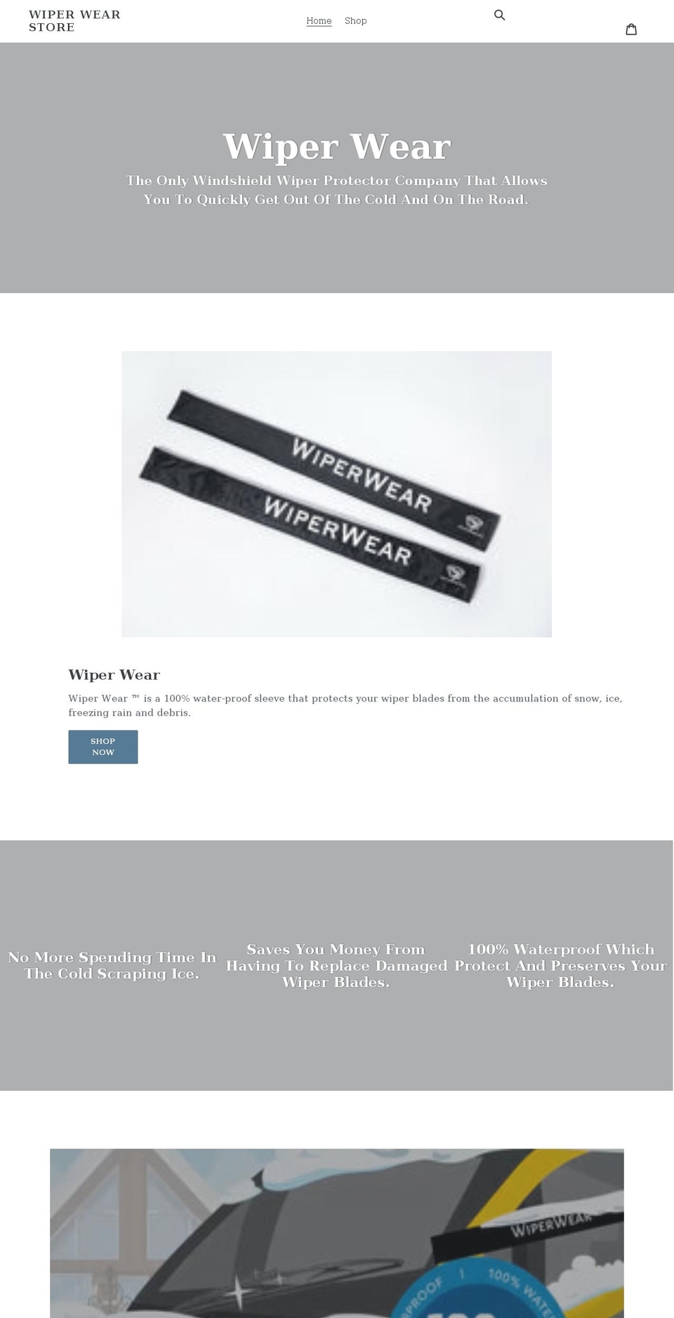 wiperwearstore.com shopify website screenshot