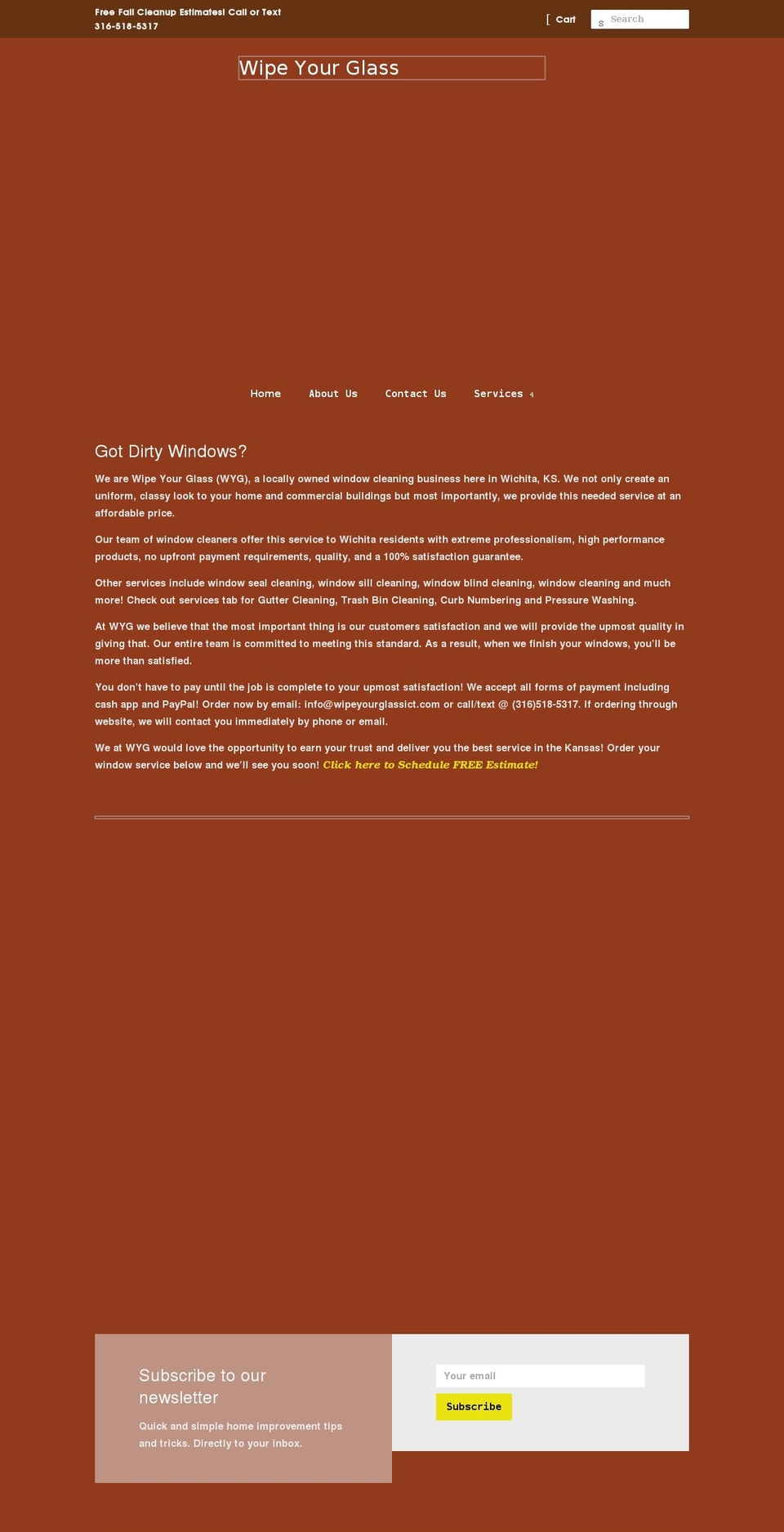 wipeyourglassict.com shopify website screenshot